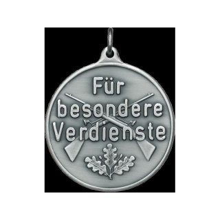 Medaille Fr besondere Verdienste, 40 mm, altsilberfarbig, mit se und Ring
