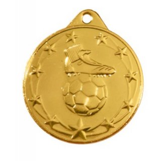 Medaille Fuball 50mm gold Eisen