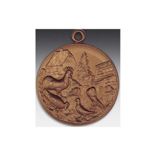 Medaille Geflgel mit Krpfer mit se  50mm, bronzefarben in Metall