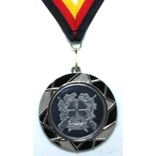 Medaille  Gut Schuss D=70mm in 3D, inkl.  22mm Band, Silberfarbig