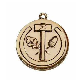 Medaille Handwerker mit se  50mm, goldfarben in Metall