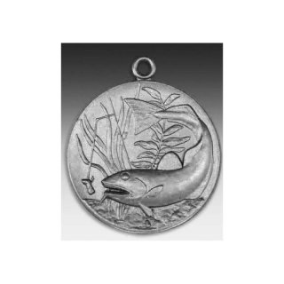 Medaille Hochseefisch mit se  50mm, silberfarben in Metall