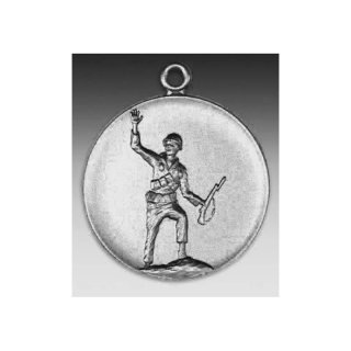 Medaille Infantrist mit se  50mm, silberfarben in Metall