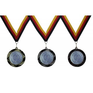 Medaille  Jubilum 10 D=70mm in 3D, inkl.  22mm Band, 3er Serie