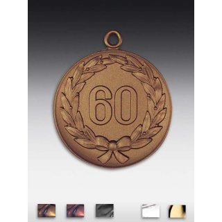 Medaille Jubilum, 60 Jhriges mit Kranz mit se  50mm, bronzefarben in Metall
