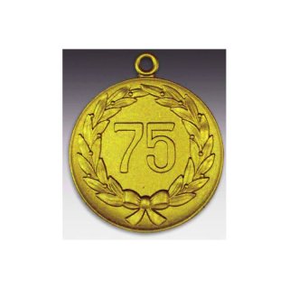 Medaille Jubilum, 75 Jhriges mit Kranz mit se  50mm, goldfarben in Metall