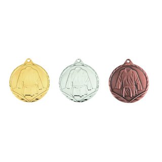 Medaille Judo Bronzefarben 50mm incl.Band