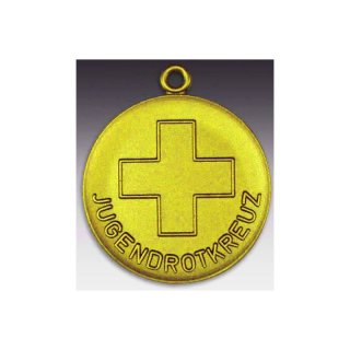 Medaille Jugendrotkreuz mit se  50mm, goldfarben in Metall