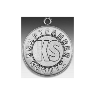 Medaille KS Kraftfahrerschutz mit se  50mm, silberfarben in Metall