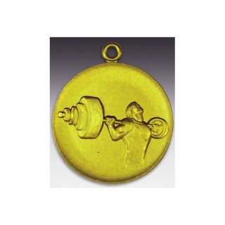 Medaille Kraft - Dreikampf mit se  50mm, goldfarben in Metall