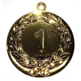Medaille Kranz 1  mit se  50mm,   bronzefarben, siber- oder goldfarben