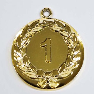 Medaille Kranz 1  mit se  50mm, goldfarben in Metall