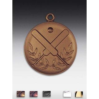 Medaille Kricket mit se  50mm,   bronzefarben, siber- oder goldfarben