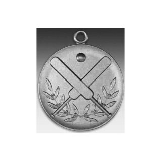 Medaille Kricket mit se  50mm, silberfarben in Metall