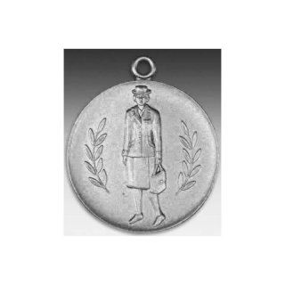 Medaille Lady Soldier mit se  50mm, silberfarben in Metall