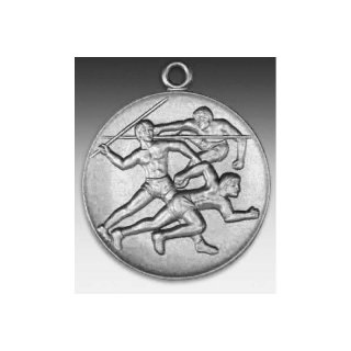 Medaille Leichtathl. Dreikampf mit se  50mm, silberfarben in Metall