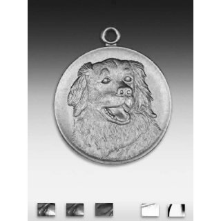 Medaille Leonberger mit se  50mm, silberfarben in Metall