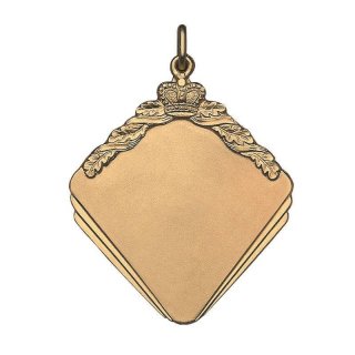 Medaille Neutral fr Gravur, 40 mm, vergoldet
