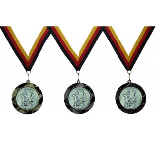 Medaille  Posaunenchor D=70mm in 3D, inkl.  22mm Band, 3er Serie
