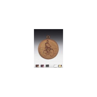 Medaille Radfahrer mit se  50mm,   bronzefarben, siber- oder goldfarben