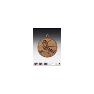 Medaille Riesentorlauf mit se  50mm,   bronzefarben, siber- oder goldfarben
