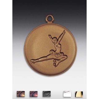 Medaille Rollschuhluferin mit se  50mm,   bronzefarben, siber- oder goldfarben