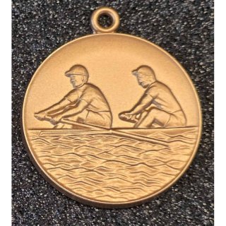 Medaille Rudern Zw. mit se  50mm, bronzefarben in Metall