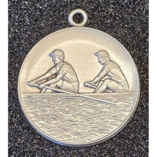 Medaille Rudern Zw. mit �se  50mm, silberfarben in Metall