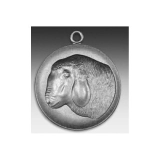 Medaille Schaf mit se  50mm, silberfarben in Metall