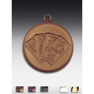 Medaille Schafkopf mit se  50mm, bronzefarben in Metall