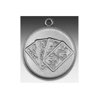 Medaille Schafkopf mit se  50mm, silberfarben in Metall