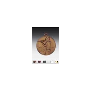 Medaille Schtze mit Hut mit se  50mm,   bronzefarben, siber- oder goldfarben