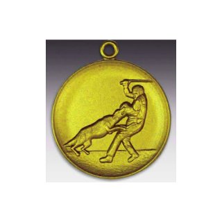 Medaille Schutzdienst mit se  50mm, goldfarben in Metall