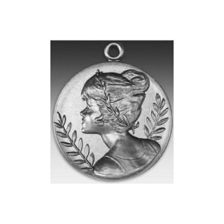 Medaille Siegerin mit se  50mm, silberfarben in Metall