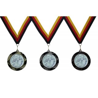 Medaille  Speerwurf D=70mm in 3D, inkl.  22mm Band, 3er Serie