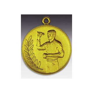 Medaille Spiekerwerfer mit se  50mm, goldfarben in Metall