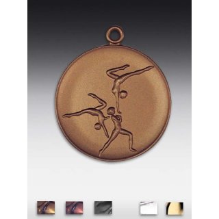 Medaille Sportakrobatik mit se  50mm,  bronzefarben, siber- oder goldfarben