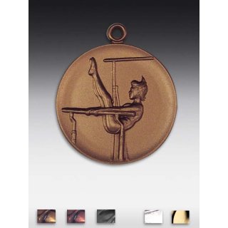 Medaille Stufenbarren Turnen Frauen mit se  50mm, bronzefarben in Metall