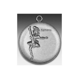 Medaille Tanzmariechen mit se  50mm, silberfarben in Metall