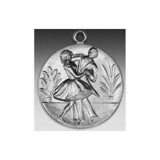 Medaille Tanzpaar mit se  50mm, silberfarben in Metall