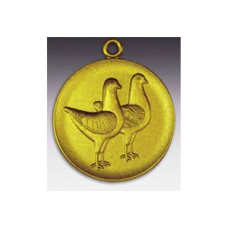 Medaille Taube Modeneser mit se  50mm, goldfarben in Metall