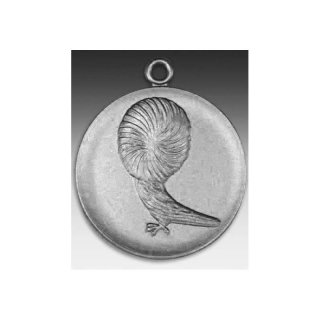 Medaille Taube, Perckentaube mit se  50mm, silberfarben in Metall