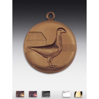 Medaille Taube, Schautaube mit se  50mm, bronzefarben, siber- oder goldfarben