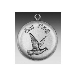 Medaille Taube fliegend mit se  50mm, silberfarben in Metall