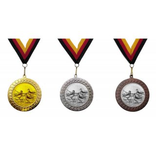 Medaille Tauben, drei mit se  50mm,   bronzefarben, siber- oder goldfarben