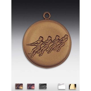 Medaille Tauziehen mit se  50mm, bronzefarben in Metall