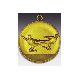 Medaille Teak-won-do mit se  50mm, goldfarben in Metall