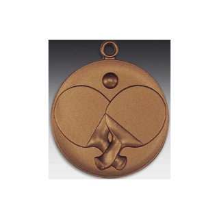 Medaille Tennisschlger mit se  50mm, bronzefarben, siber- oder goldfarben