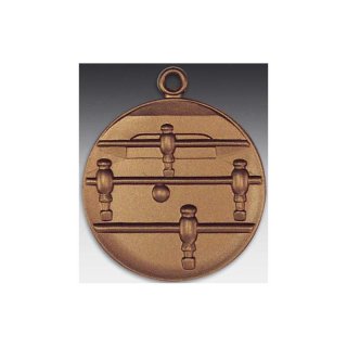 Medaille Tischfussball mit se  50mm, bronzefarben in Metall