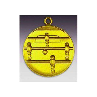 Medaille Tischfussball mit se  50mm, goldfarben in Metall